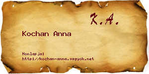 Kochan Anna névjegykártya